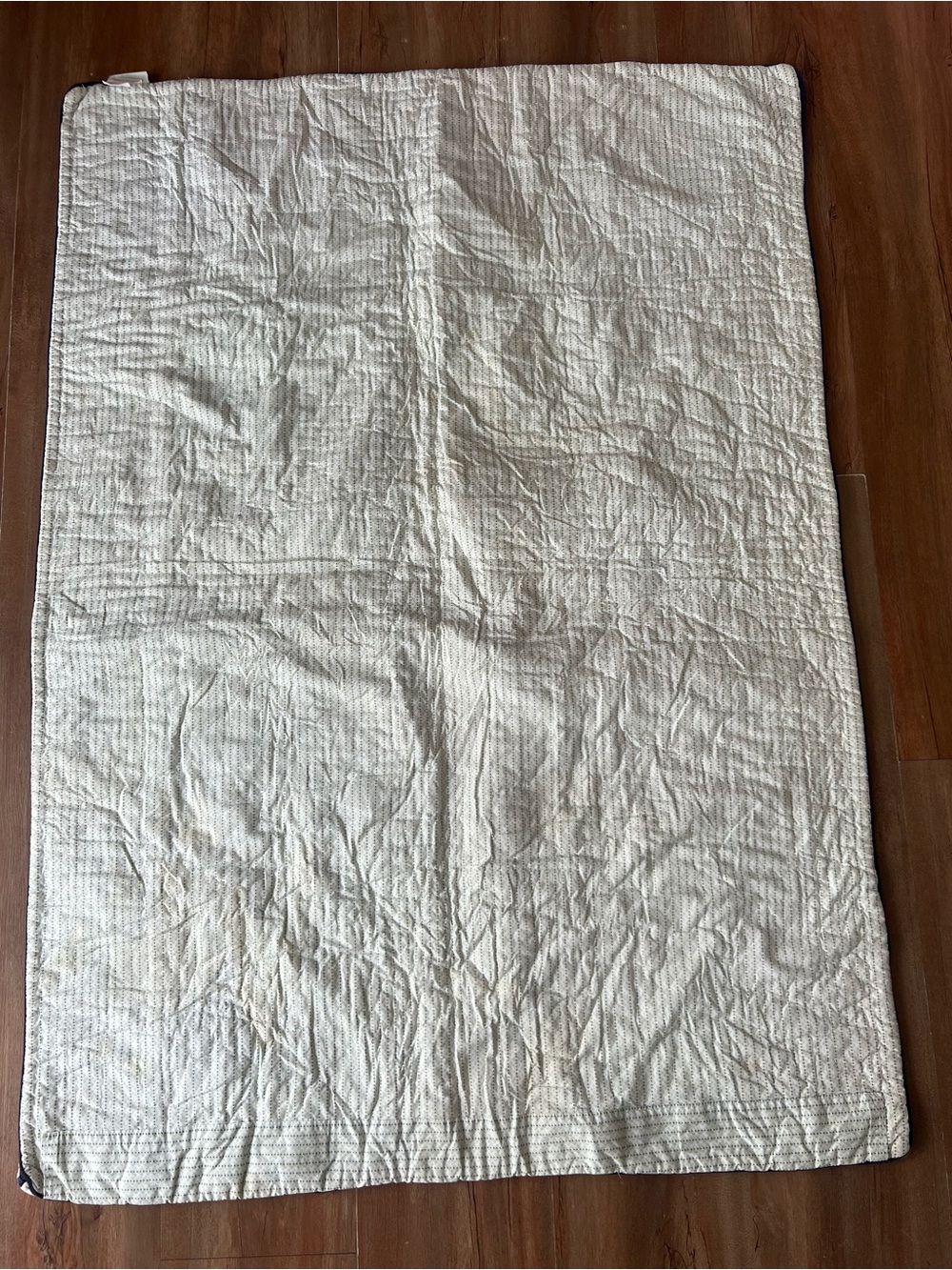 Pottery Barn Kids White Quilt with Navy Polka Dots - Picture 6 of 6